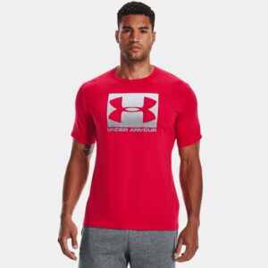 T-shirt voor heren Under Armour Boxed Sportstyle met korte mouwen Rood / Staal S