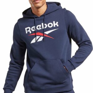 Reebok Identity Fleece Stacked Logo Pullover Sweatshirt Blauw M Man