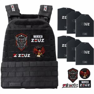 ZEUZ CrossFit & Fitness Gewichtsvest 16,5 KG - Tactical Vest & Trainingsvest - Verstelbaar in Gewichten - 19 Standen - Zwart