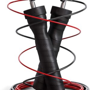 SWILIX ® Springtouw - Sport | Fitness | Crossfit - Verstelbaar Springtouw Volwassenen met Kogellagers - Touwtje Springen - Speed Rope 2 Snelheden - Zwart