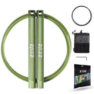 ZEUZ Professioneel Springtouw voor CrossFit & Fitness - Verstelbaar - Speed Rope - Volwassenen - Groen